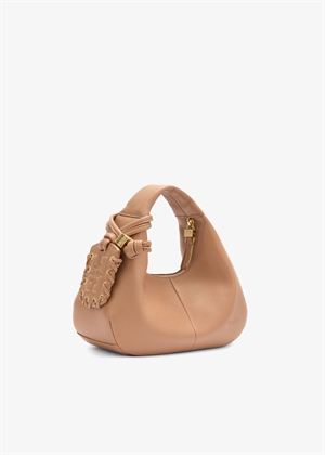Hobo mini grained bag Tawny Birch C1040004 Ganni 